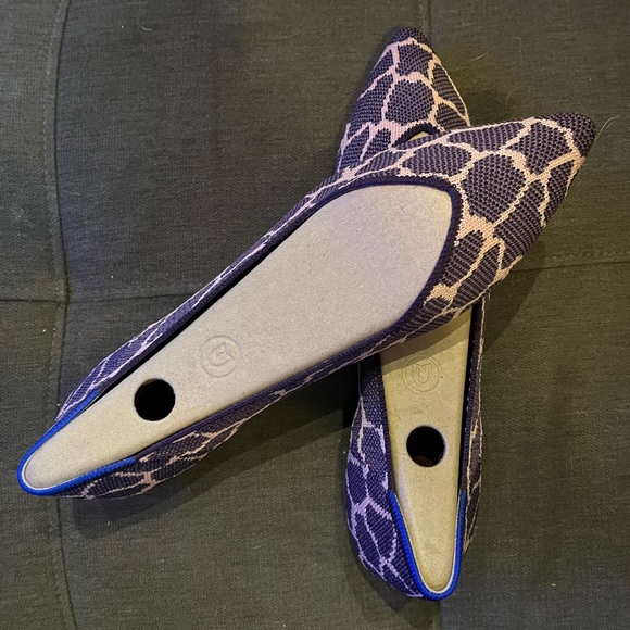 Rothy's Shoes - ROTHY’S Retired Rothys The Point Violet Giraffe Print Safari 9.5 9 1/2 LN w box